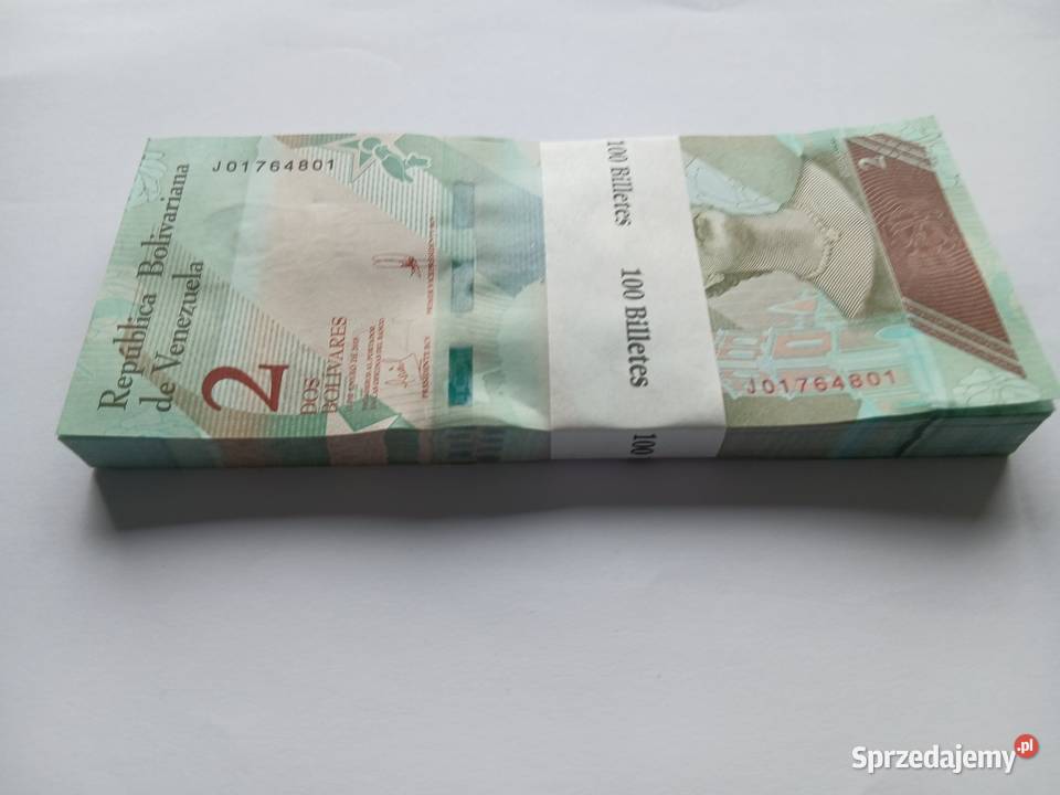 Paczka bankowa 2 bolivares Wenezuela Numizmatyka Katowice