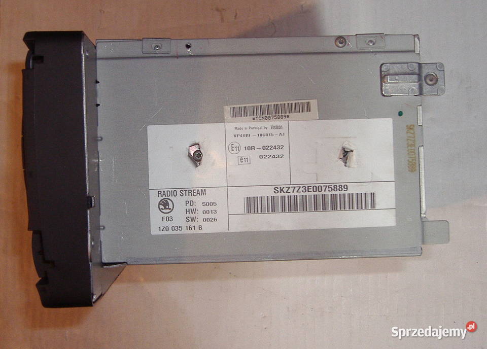 SKODA OCTAVIA 2 RADIO CD STREAM 1Z0035161B KOD Fabryczne Katowice