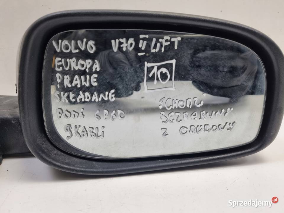 Volvo S60 I V70 II lift LUSTERKO PRAWE PASAŻERA lubelskie