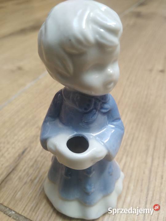 Świecznik chłopiec porcelana Nowa Karczma