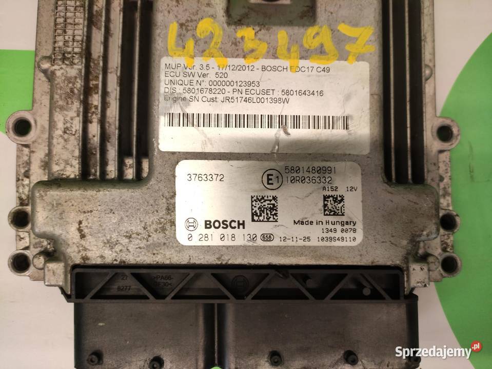 Komputer ECU Perkins EDC17C49 BOSCH 0281018130 Wilkowo sprzedam