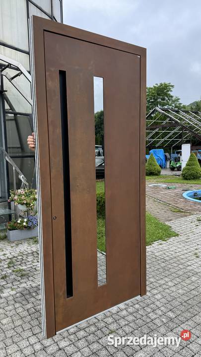 Drzwi wejściowe aluminiowe corten na wymiar Nowy Sącz