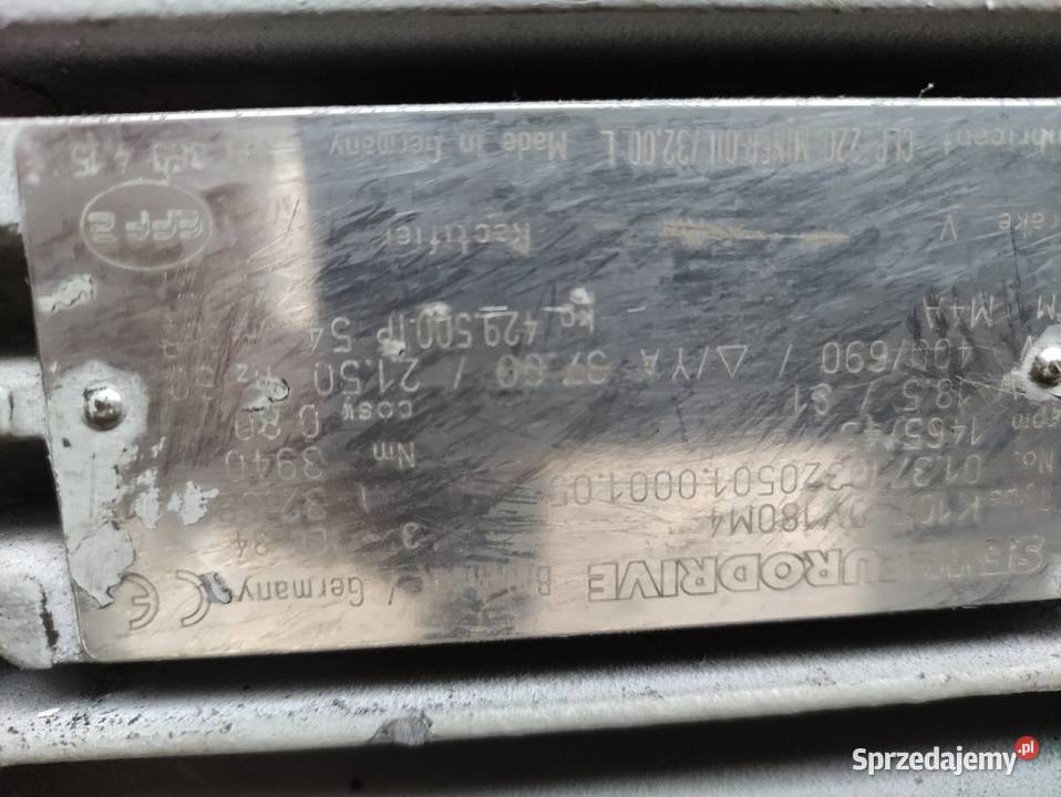 Motoreduktor 185kw 146545 obrmin Przekładnia Dąbrowa Górnicza