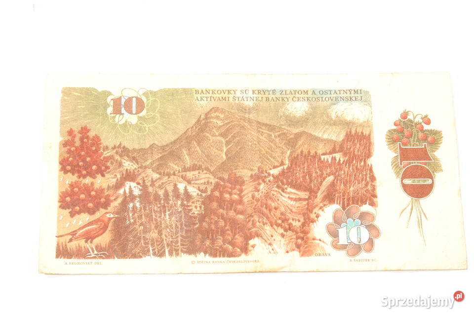 Stary banknot 10 koron Czechosłowacja 1986 antyk