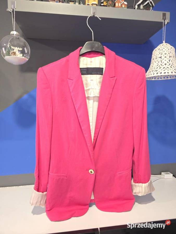 Różowa marynarka Zara wiskoza r M Zara Bytom