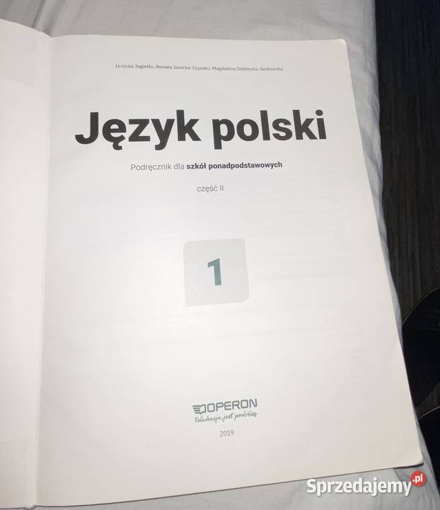 Język polski Operon 1 część 2 zakres podstawowy śląskie Tychy