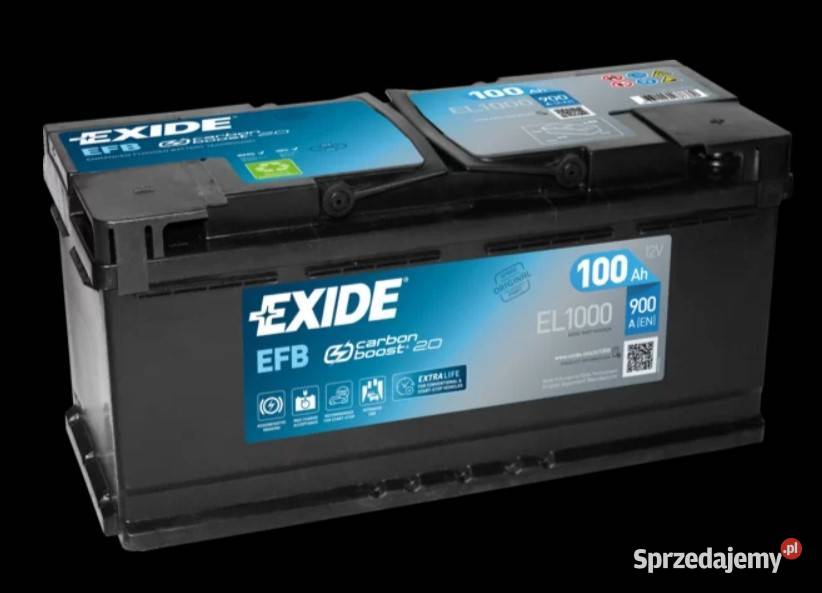 Akumulator Exide Start Stop EFB 100Ah 900A PRAWY osobowe