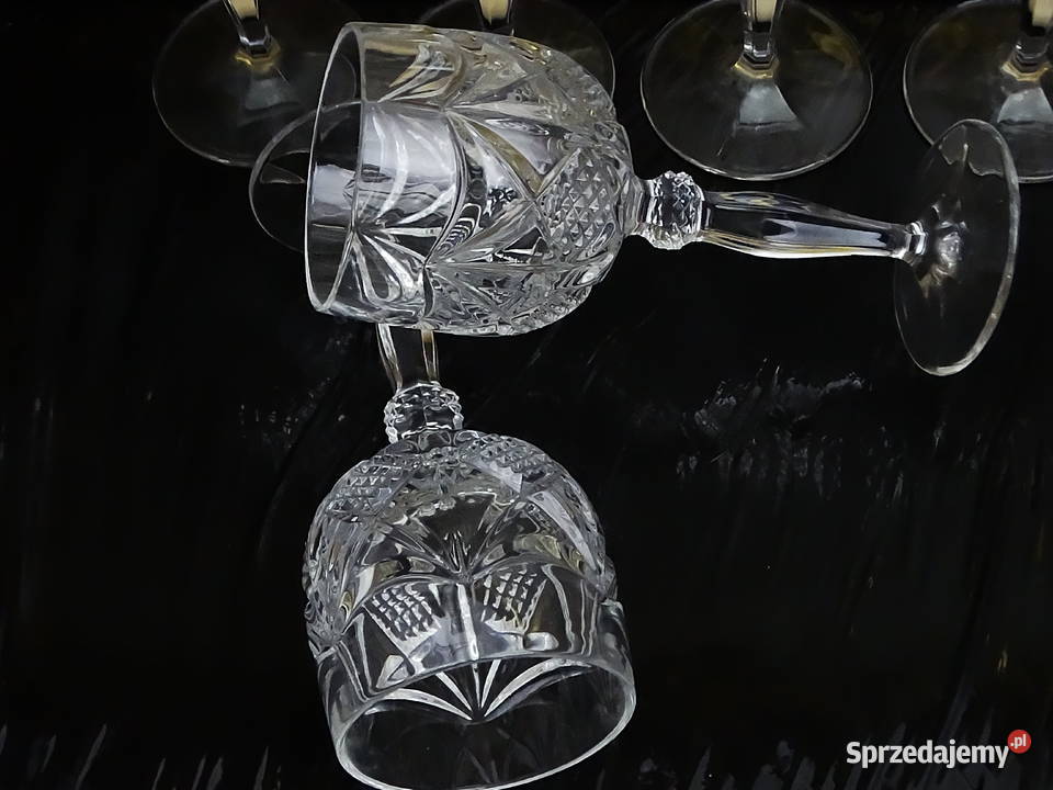 Kieliszki kryształowe zestaw 6 sztuk ręcznie Biłgoraj