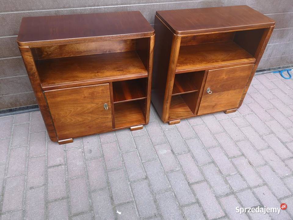 Stoliki Szafki Nocne Art Deco Orzech Stare Antyk Swarzędz