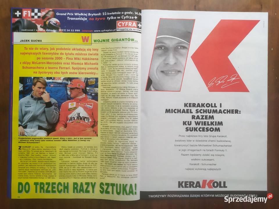 Skarb kibica formuła 1 sezon 2000 Łódź