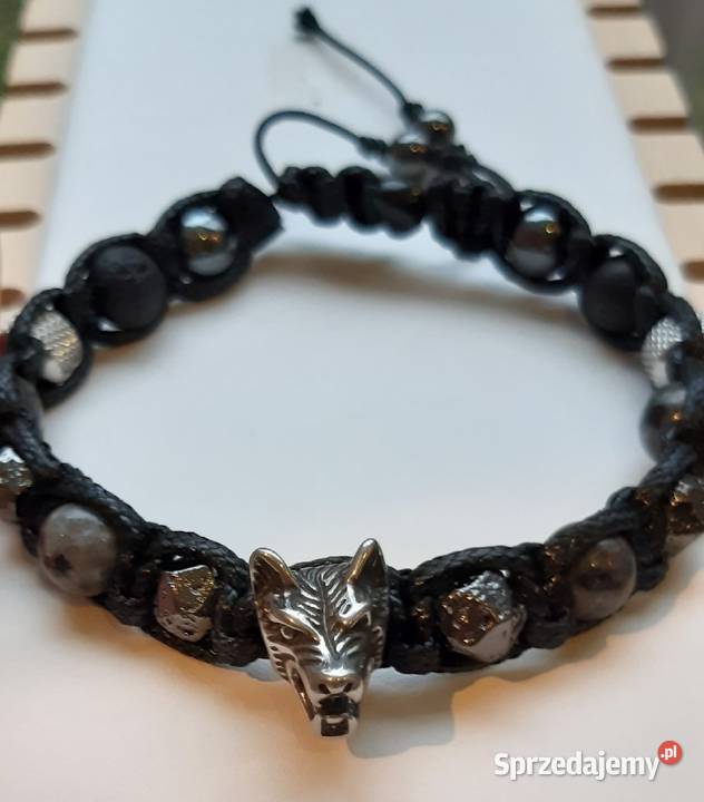 BRANSOLETKA KAMIEŃ YOOPERLITE LAWA WILK STAL Warszawa