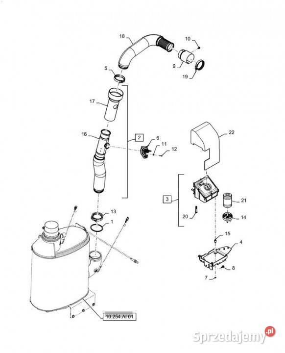 Holland T6090 T6070 Rura ukladu wydech 84557979 Jastrzębniki