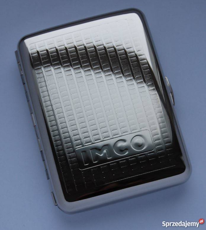 IMCO papierośnica metalowa elegancka chrom Pozostałe Gdańsk sprzedam