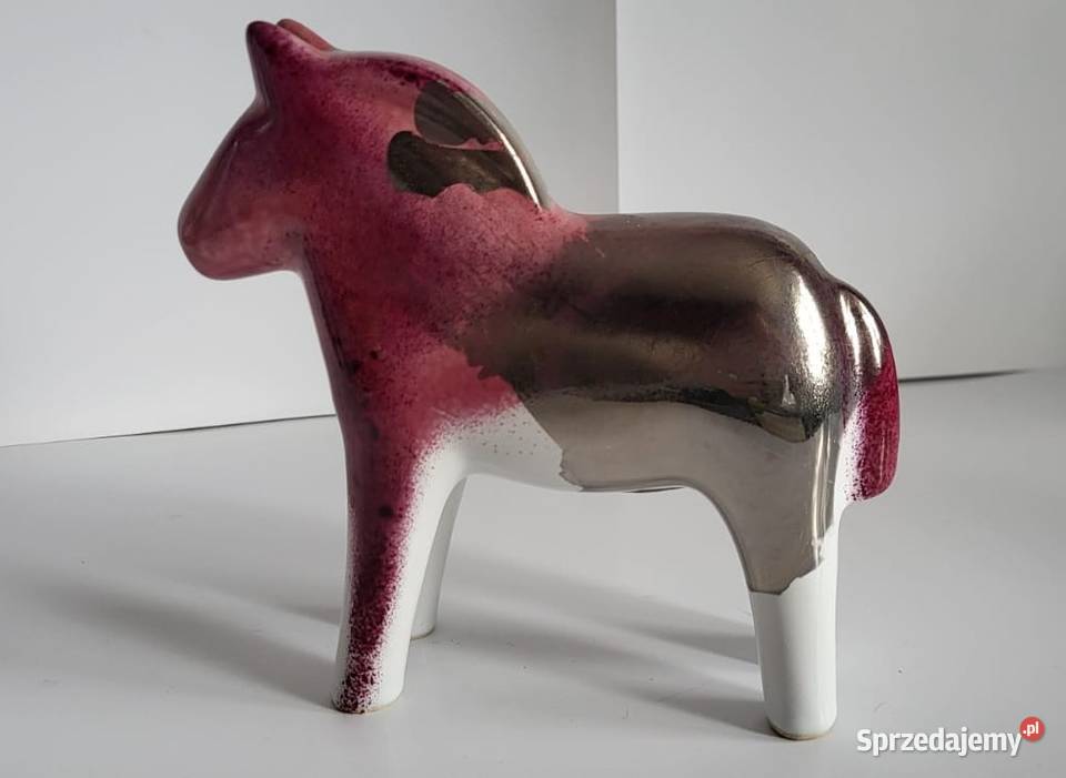Figurka Konik Koń ceramiczny ręcznie malowany pomorskie Sierakowice