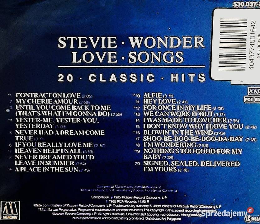 Wspaniały Album CD STEVE WONDER Love Songs 20 łódzkie Tomaszów Mazowiecki sprzedam