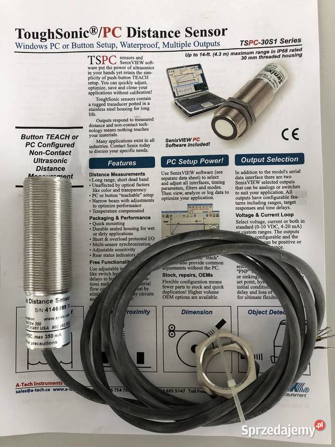 Czujnik ultradźwiękowy TSPC30S1485 SENIX Produkcja
