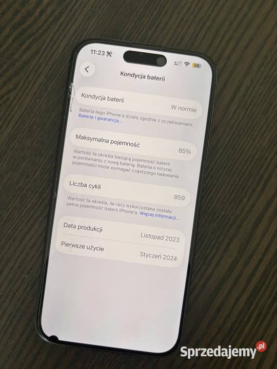 iPhone 15 pro czarny Apple / iPhone Śrem sprzedam