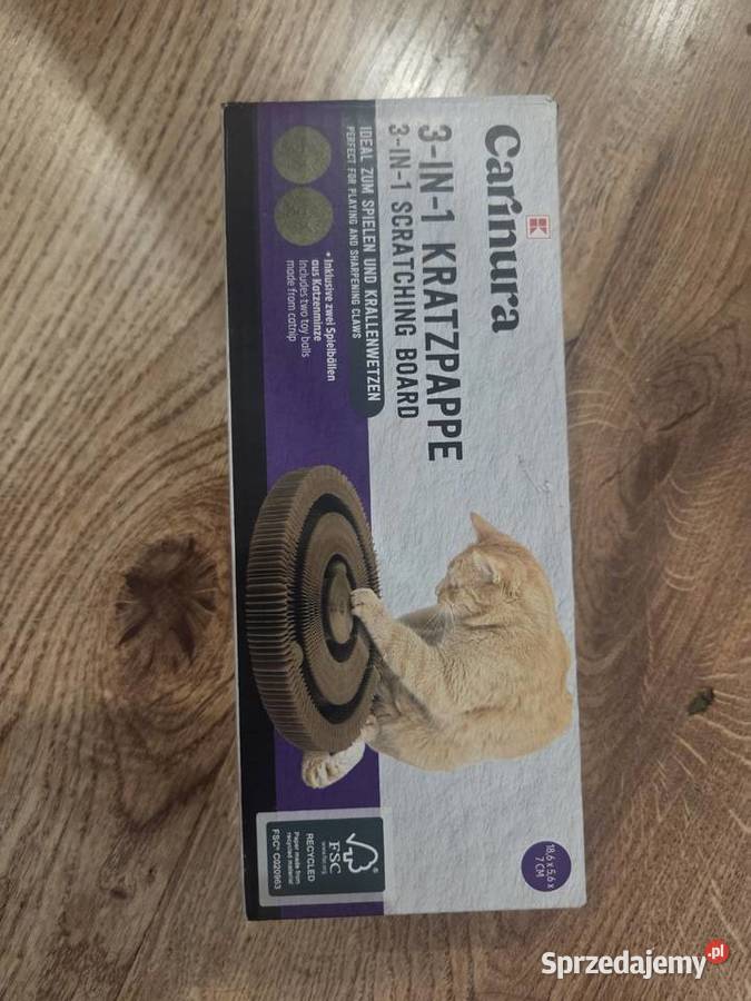 Drapak kota 3w1 Carinura kartonowy magnetyczny z Pabianice