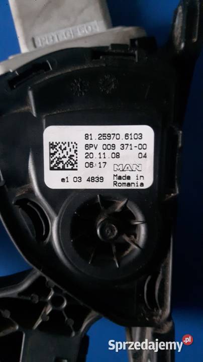 Pedał gazu MAN TGX TGS TGL TGM 81259706103 Wyposażenie wnętrza Rzędowice