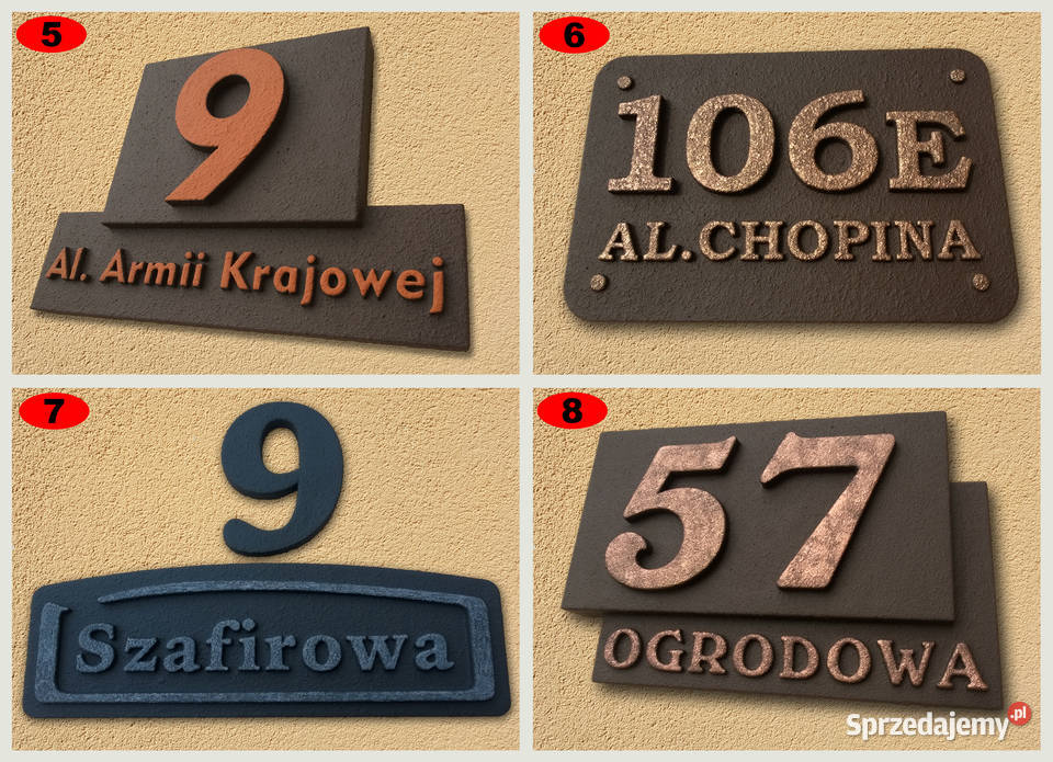 Tablice Adresowe Numery na Dom Drzwi Koszalin sprzedam