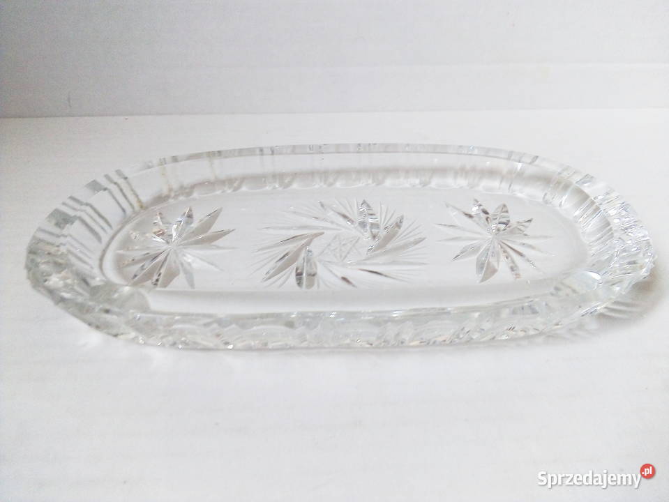 kryształowa tacka vintage PRL śląskie Częstochowa