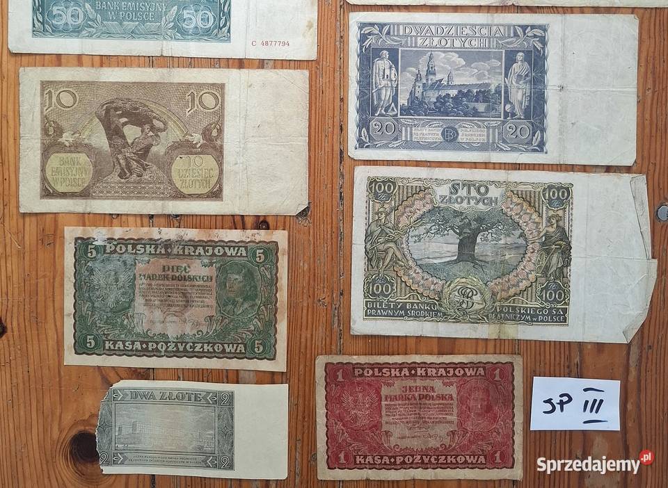 Zestaw Starych Banknotów x10 Stara Polska SPIII