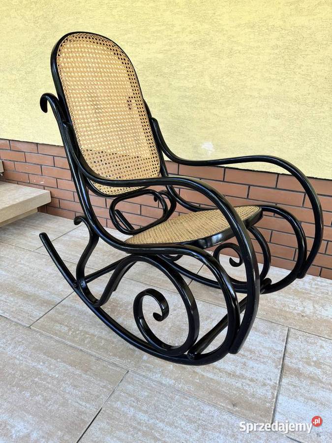 Fotel bujany drewniany z rafią bujak na Garwolin sprzedam