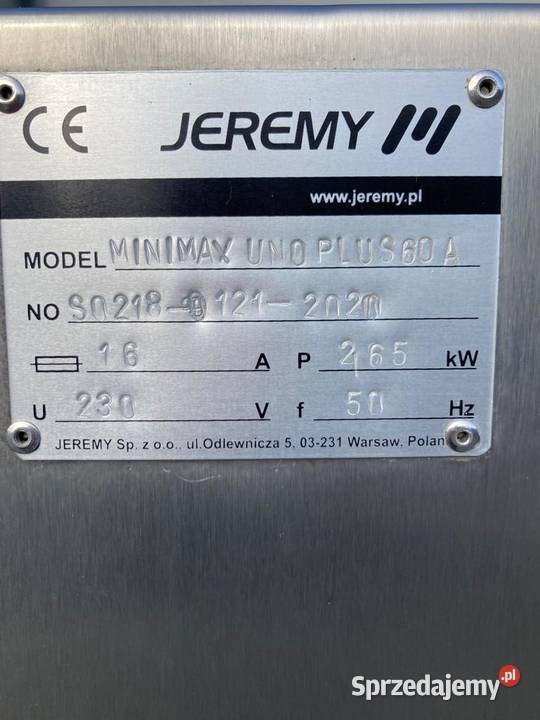 Maszyna do produkcji ciastek JEREMY MINIMAX UNO Stary Sącz sprzedam