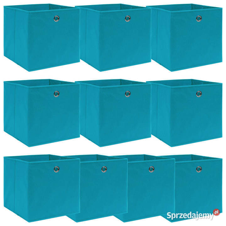 vidaXL Pudełka 10 błękitne 32x32x32 Warszawa sprzedam
