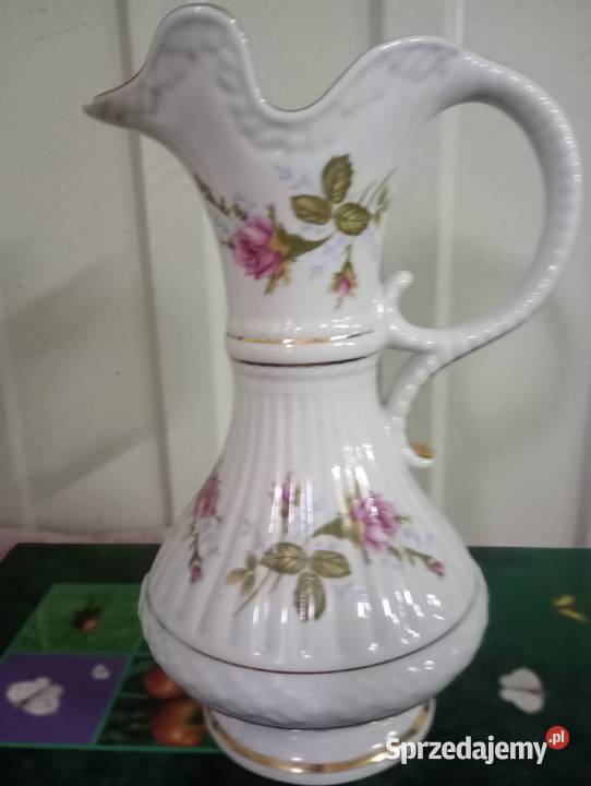 Wazonik Dzbanek Świecznik Serwetnik w różyczki z lubuskie Zielona Góra