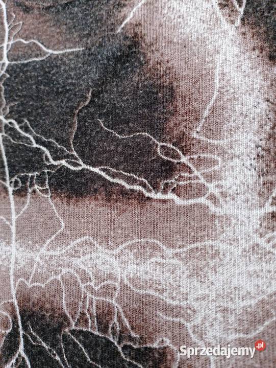 Bluzka JIEKE brązowoczarnabiała wzór lightning Poznań