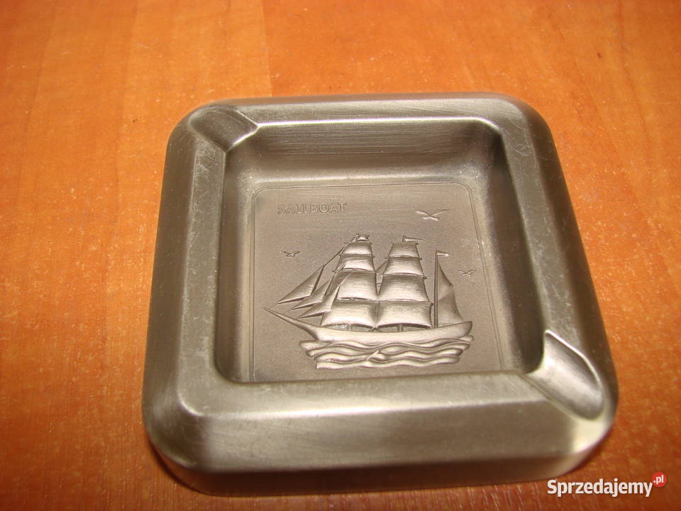 SAILBOAT mała metalowa popielniczka Pruszcz Gdański