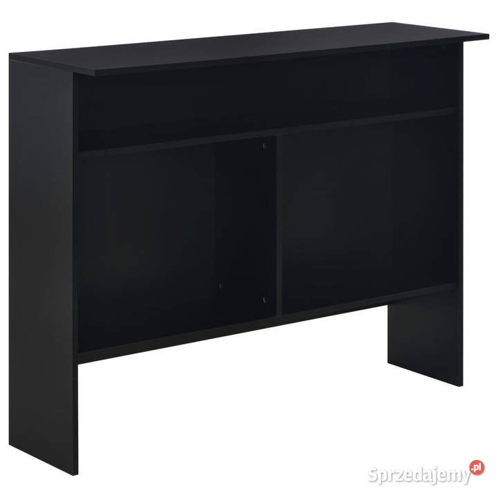 Stół barowy z 2 blatami czarny 130 x 40 x 120 Warszawa