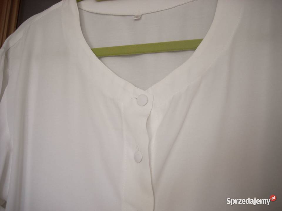 Biała Gładka koszula Bluzka 44 46