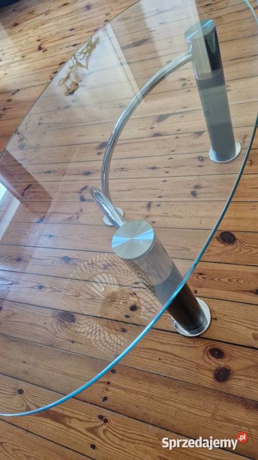 Stolik kawowy szklany owalny śląskie