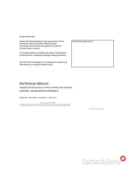 JCB 53170 533105 53595 535125 535140 instrukcja Kielce