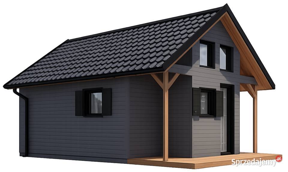 Domek drewniany letniskowy całoroczny 5x5 15mm Domki drewniane Korczyna sprzedam