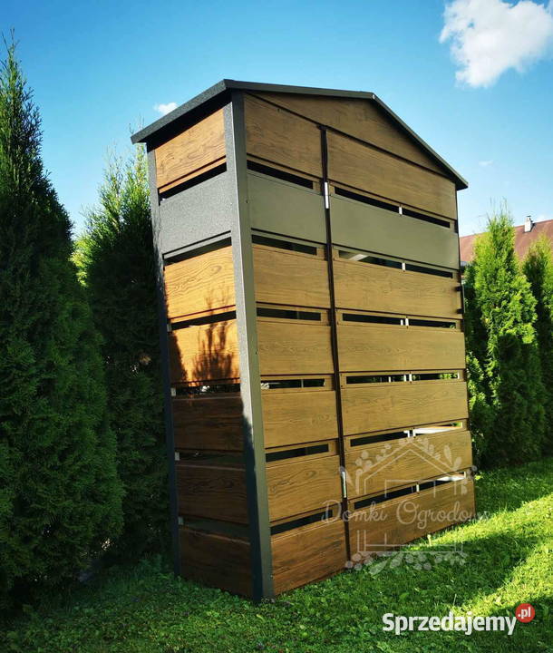 Wiata śmietnikowa dwuspad 13x05m antracyt z Architektura ogrodowa sprzedam