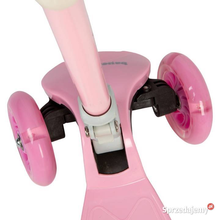 Różowa balansowa hulajnoga składana trójkołowa Rolki, wrotki i hulajnogi Poznań sprzedam