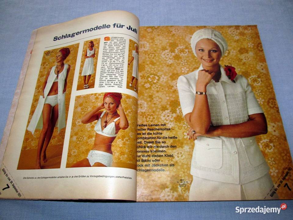 Burda Moden 71971 magazyn mody wykroje Vintage Skępe sprzedam