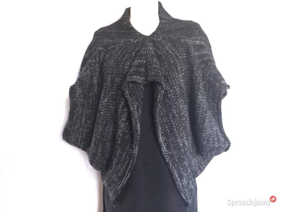 Ponczo damskie Sweter czarny r MXL dzianina NOWE
