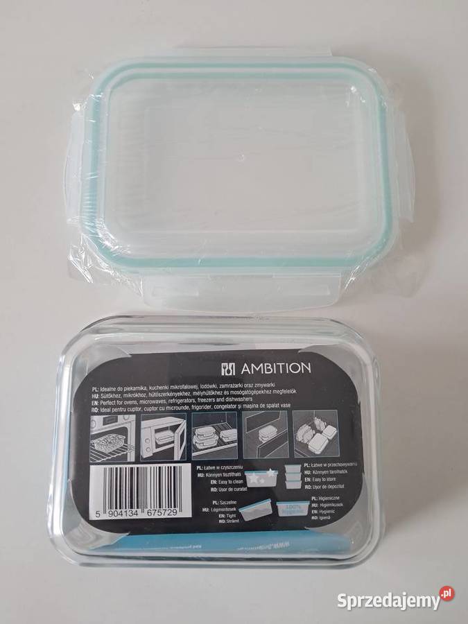 Pojemnik żaroodporny z pokrywą Ambition 1000 ml Naczynia żaroodporne