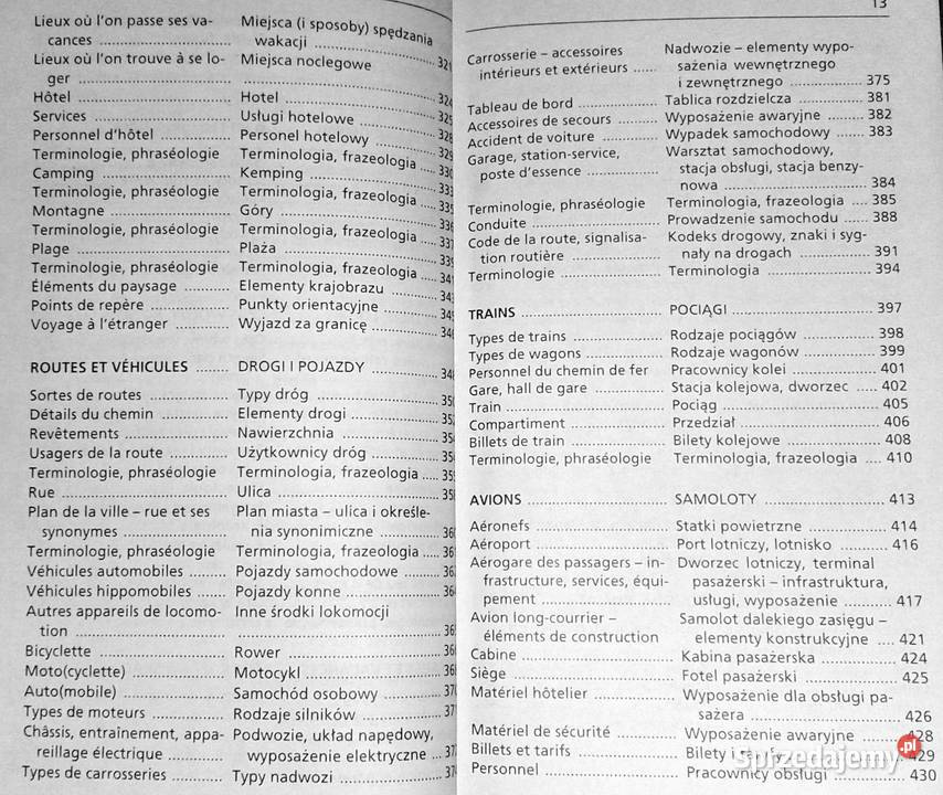 Mały słownik tematyczny francuskopolski B sprzedam
