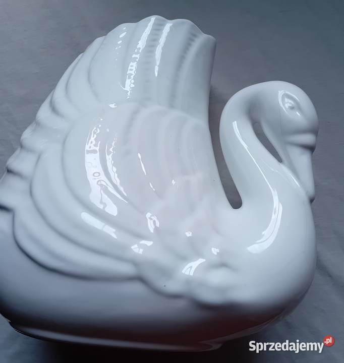 Ceramiczny wazon w kształcie łabędzia Koźminek