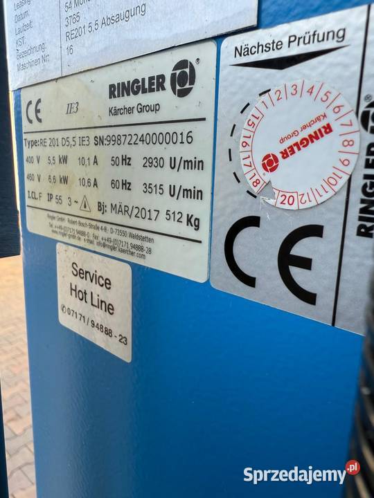 Odciąg pyłu odpylacz wyciąg Ringler