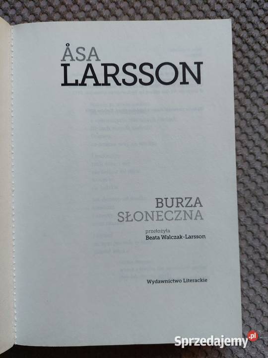 Burza słoneczna sa Larsson kryminały Kraków