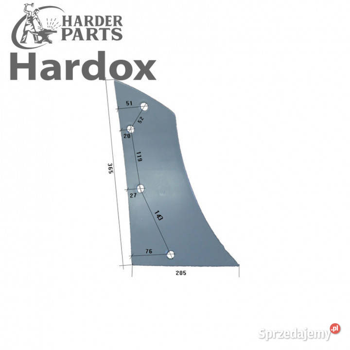 Pierś HARDOX 51148P części do pługa FROST nieuszkodzony podlaskie Suwałki sprzedam