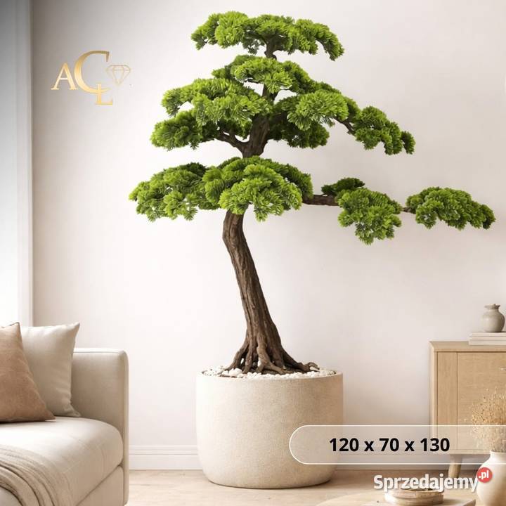 Sztuczne drzewko Bonsai Premium 120x70x130 Sztuczne kwiaty i owoce małopolskie Golkowice