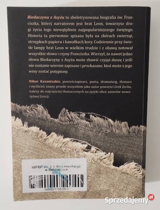 Biedaczyna z Asyżu Nikos Kazantzakis Bełchatów