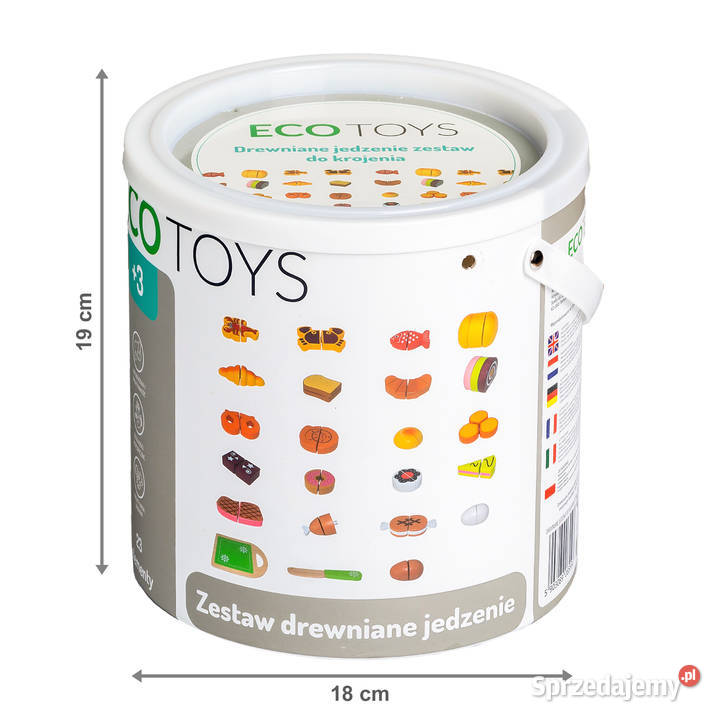 Drewniane jedzenie do krojenia 23 sztuki ECOTOYS Smogorzów
